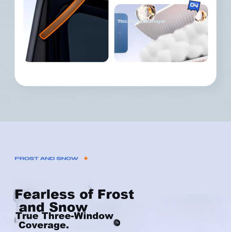 AUTOWOEL BYD Han DM-i Snow Cover Car Front Windshield Snow Shield Frost and Freeze Protection Winter Windshield Cover 11