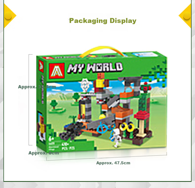 QiJi My World Building Blocks Children's Assembly Toy Village Puzzle Model Boys Girls New Year Gift Box 13