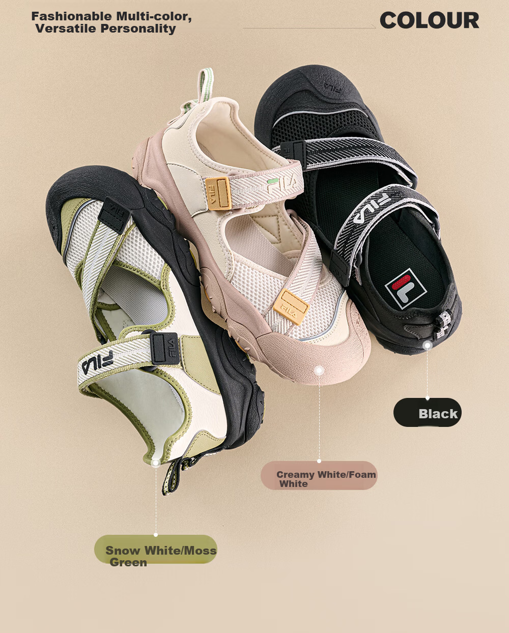 FILA Cat Paw 7 Mary Jane Sandals Women's Summer 2026 New Sports Beach Sandals 13