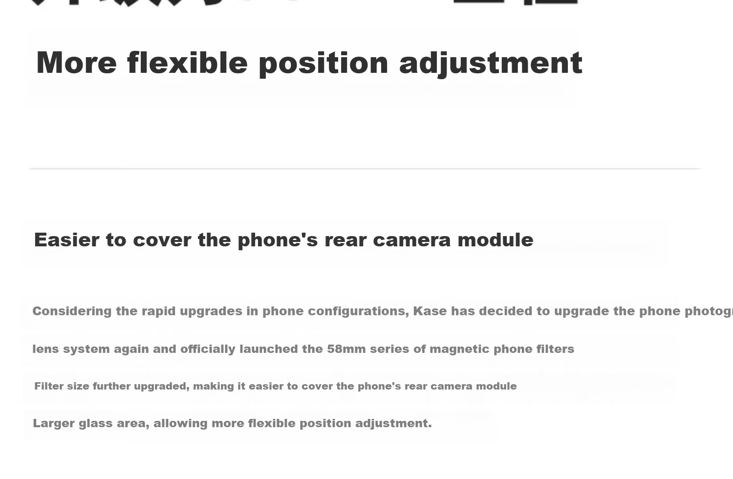 Kase 58mm Magnetic Adjustable Short Starburst Filter for Mobile Phones Night Scene Starburst Lens Nightscape Sparkling Star Filter 3