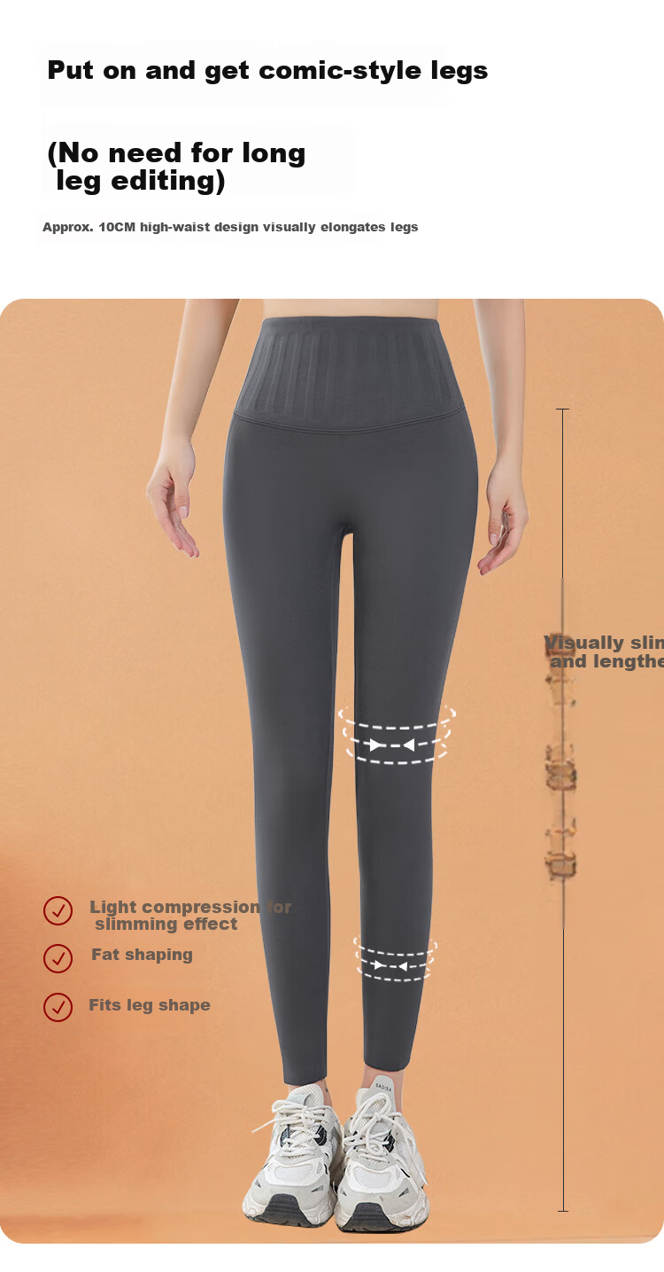 MiiOW Women's Thickened Fleece Lined High Waist Butt Lifting Tight Yoga Pants Sharkskin Leggings Gray M 8
