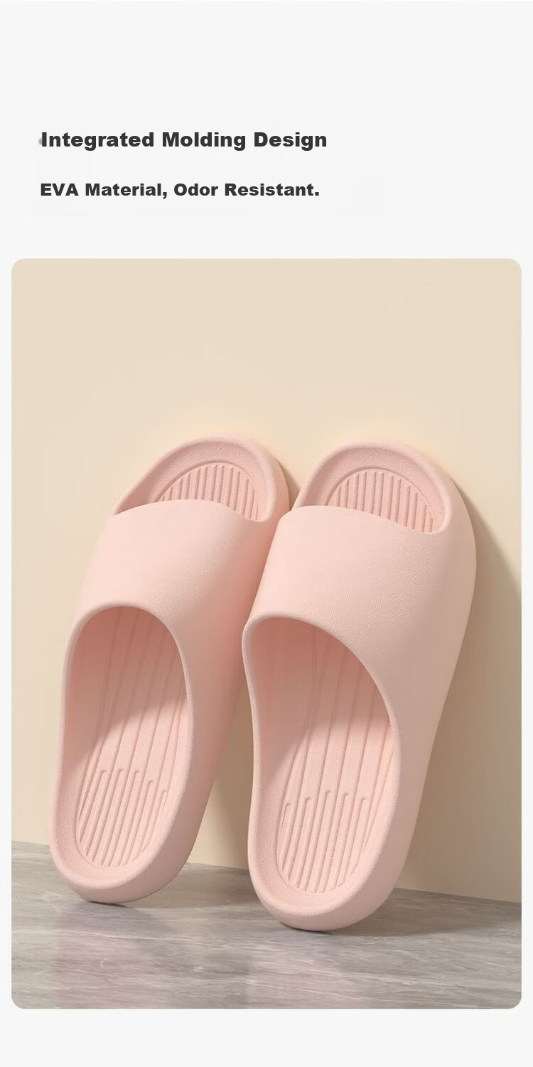 ABFE Men's Soft Sole Shower Slippers Home Non-Slip Indoor Bathroom Couple Slippers Women's Pink Size 36-37 7