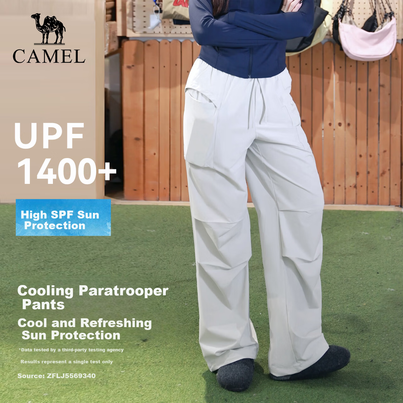 CAMEL Outdoor Quick-Dry Military Pants for Women Spring Summer 2026 Breathable Cooling Sun-Protective Hiking Pants 5011 (Dilireba Edition)