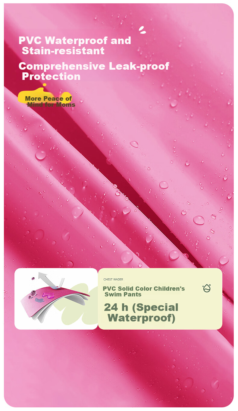 Peak Kids Waterproof Overalls Water Shoes Half-body Wading Pants Outdoor Fishing Beach Stream Hiking Pants Pink Size 31 4