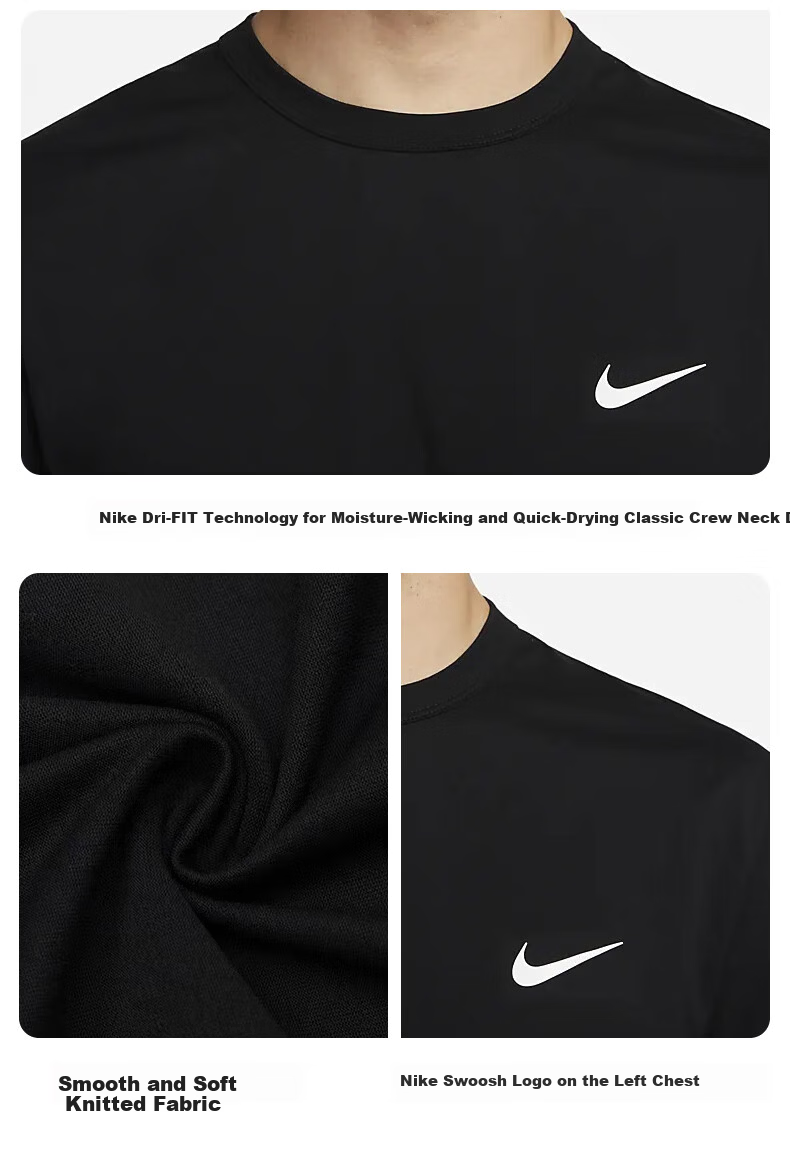 NIKE Men's 26 New Sunscreen Quick-Dry Training Casual Short Sleeve T-Shirt DV9840-320 Olive Green S 4