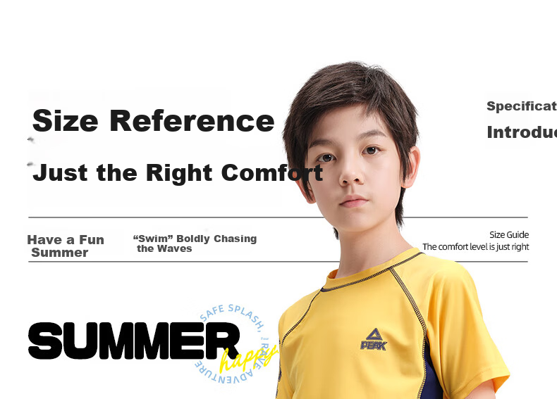 PEAK Children's Swimwear, Boys' Quick-Dry Two-Piece Anti-Embarrassment Swimsuit, Swimming Trunks And Swimwear for Teenagers, Youth Swimming Gear 7