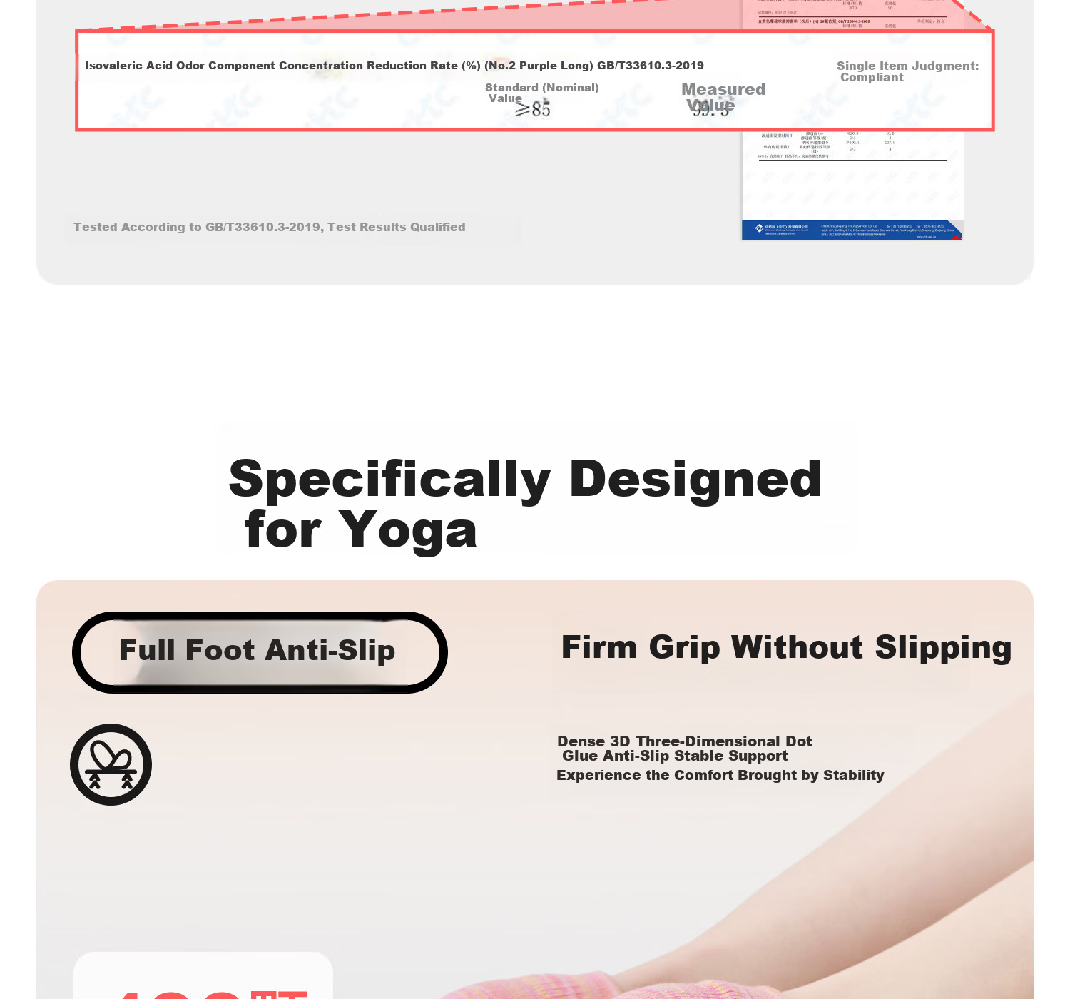 Yottoy Gradient Dyed Non-Slip Yoga Socks for Women Pilates Five-Toe Shoes Summer Indoor Sports Fitness Toe Separator Short - Purple 8
