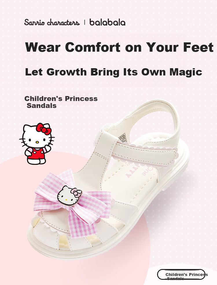 Balabala Sanrio balaOne Kids Sandals Girls 2026 Summer New Breathable Non-slip 1