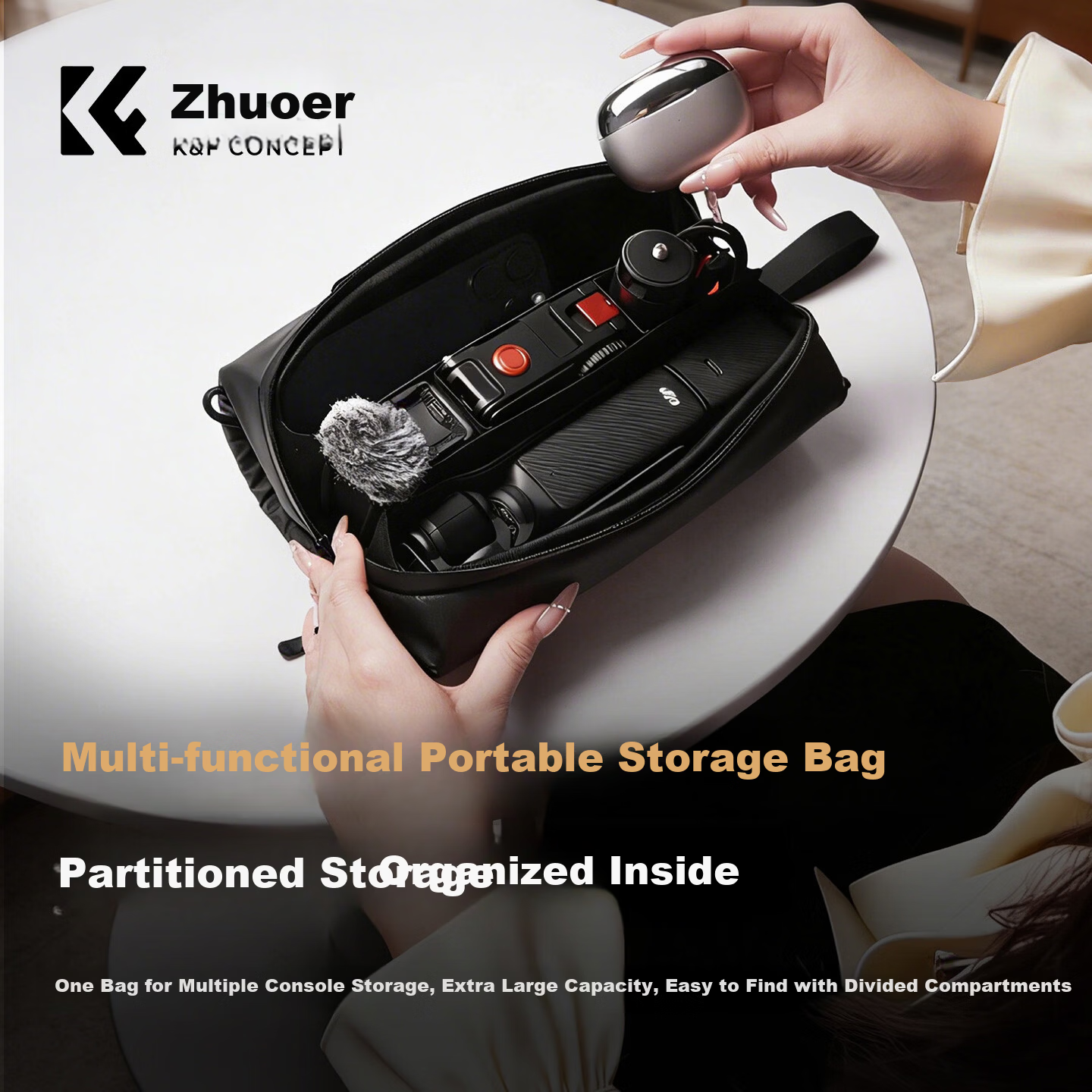 Zhuoer [Over 100,000 Sold Online] Compatible with DJI Pocket 4P/4/3, Hishin Luna Storage Bag Accessory, Protective Case for Travel, Portable Bag for Action 6/5pro/4
