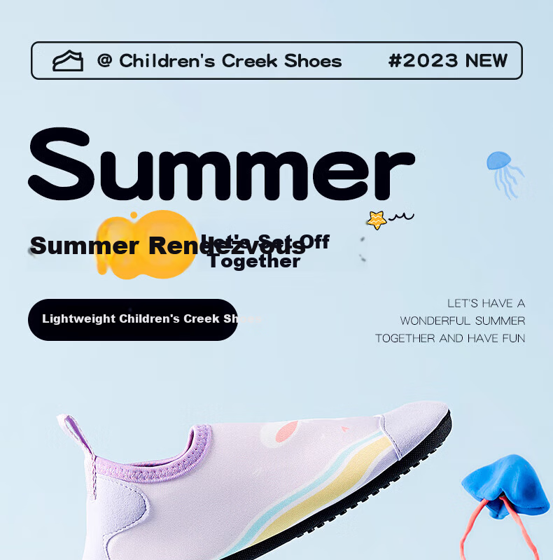 361° Kids Boys Beach Sandals Swimming Shoes Outdoor Water Park Floating Creek Shoes Non-slip Cut-resistant Barefoot Skin-friendly Shoes 1