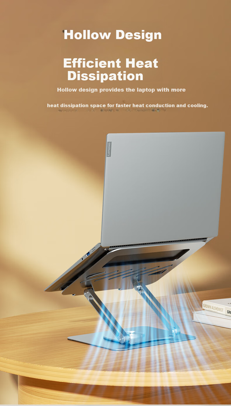 Lenovo Invests in Brand Yinengzhe Portable Stand, Desktop Stable Non-Shaking Multi-Position Adjustable Height Cooling Stand Suitable for Lenovo Legion Computer Stand 6