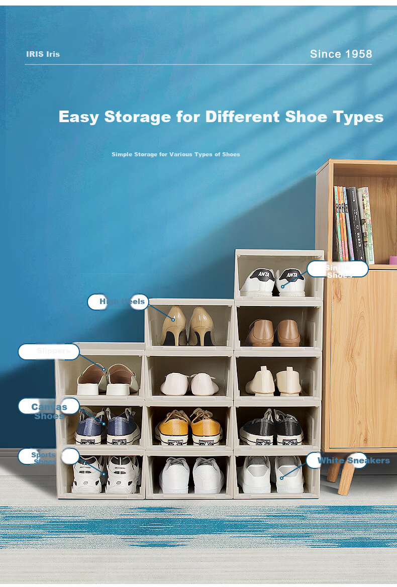 Iris Transparent Thickened Large Shoe Storage Box Shoe Rack Shoe Organizer Storage Cabinet Simple Shoe Cabinet Alice Storage Box 3