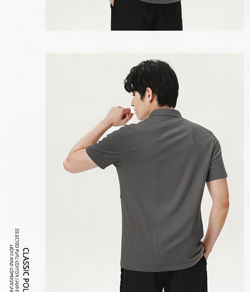 LI-NING Men's Polo Shirt Short Sleeve 2026 Summer New Cotton Breathable High-End Men's T-Shirt Sportswear 26