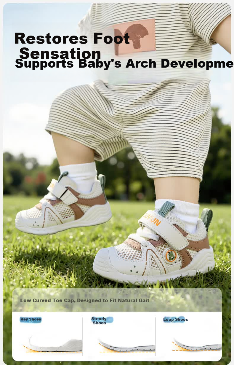 OUYUN Infant Toddler Walking Shoes Spring Summer Baby Boys Girls Soft Sole Non-Slip Mesh Sandals Light Pink Purple Size 19 4