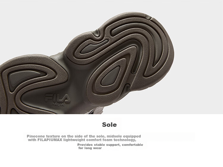 FILA Official Trendy Brand PINECONE SANDAL Men's 2026 Summer Breathable Casual Slip-On Sandals 38