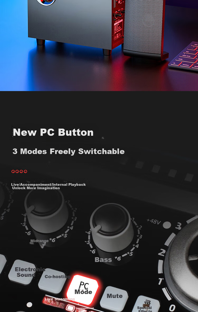 Bole B6 Pro Mobile External Sound Card Outdoor Live Streaming Host K-Song Recording Microphone Computer Mobile Sound Card Device Package 5