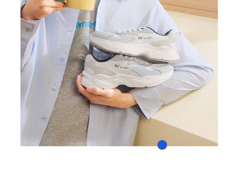 361° Men's Sports Shoes Yunjuan Autumn New Breathable Casual Shoes Men's Retro Thick-soled Dad Shoes 672636711-1 7