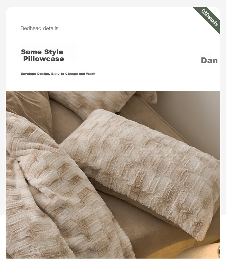 La Torretta High-Weight Milk Velvet Squirrel Fur Bedding Set, Winter Thickened Flannel Duvet Cover And Bed Sheet, Standard Size 1.8 9