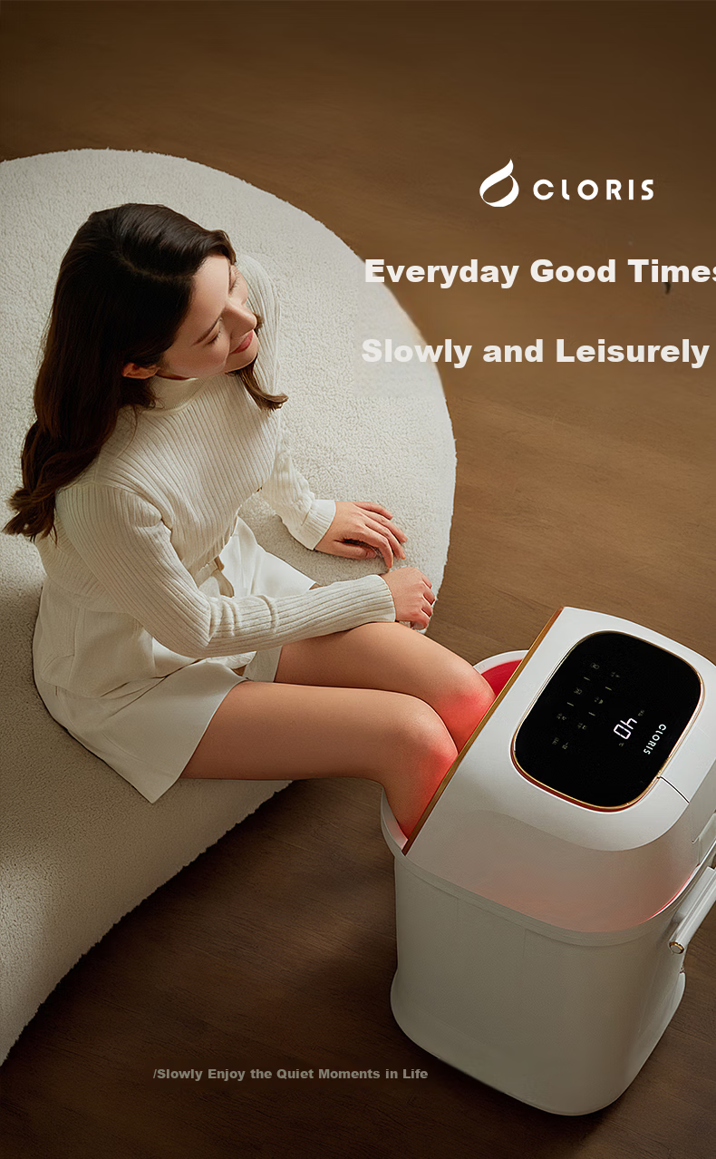 CLORIS F988S German Graphene Knee Warmer 71CM Deep Steam Foot Soaking Bucket Premium Over-Knee Foot Bath Automatic Massage Heating Foot Basin Mother's Day Gift for Mom 13