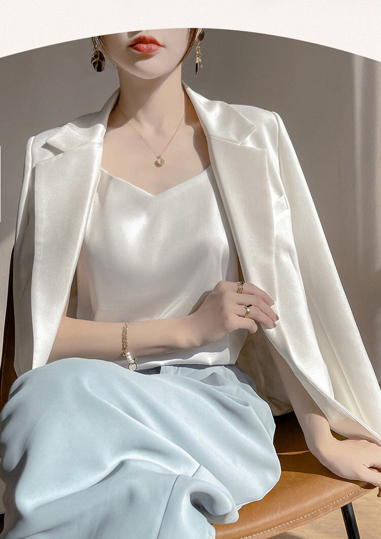 Tingmei Ice Silk Camisole Women's Suit Inner Wear Outer Wear Thin Backless Loose Summer White Top 4