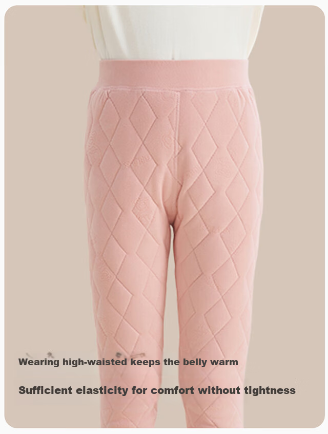 XUEXIMAN Kids Thermal Underwear Autumn Winter Thickened 100% Wool Lined Warm Pants Girls School Uniform Essential 8