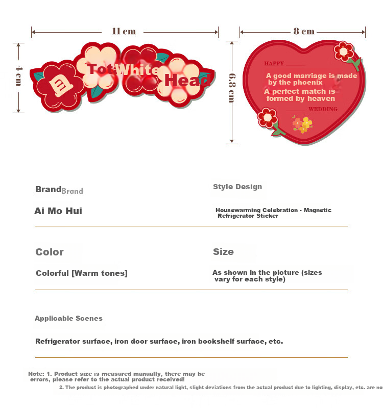 Aimo Hui Refrigerator Magnet - Our Family's Joy New Home Decoration Magnetic Fridge Sticker Gift 2