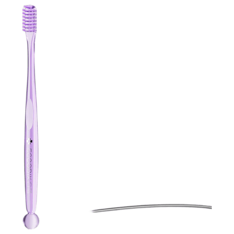 Baixi Small Head Toothbrush Grape Purple with Suction Base Soft Bristles for Men and Women Oral Care Gift