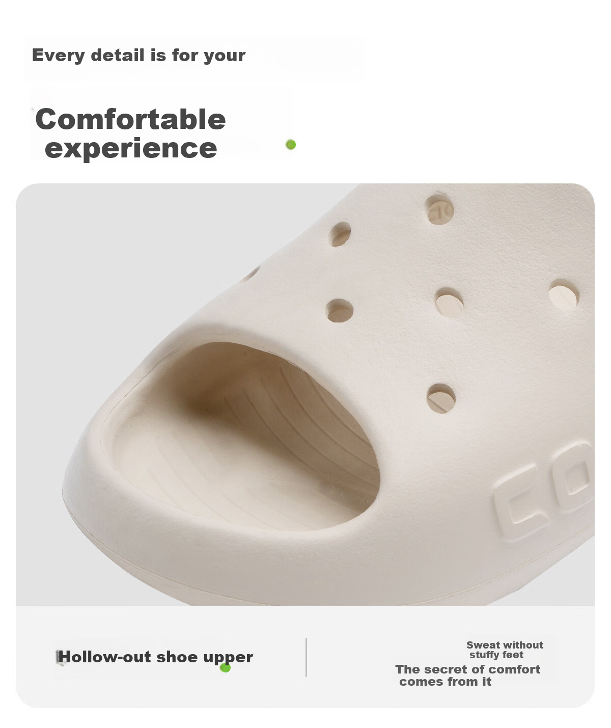 Coqui Children's Perforated Shoes, Boys And Girls Slippers, Eco-Friendly EVA Non-Slip Sandals for Kids, Ink Black Color, Size 26-27, CQ2213 9