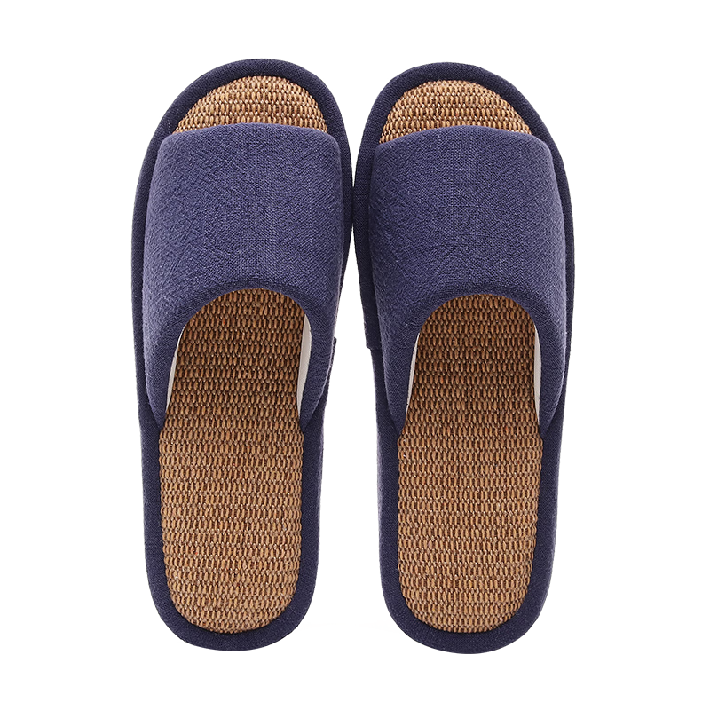 Big Size Linen Slippers for Men 4647 Indoor Home 4849 Breathable Cotton Linen Fabric Four Seasons Beige 46-47