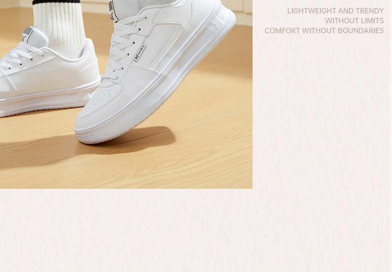 361° Men's Casual Shoes Qinghe 2 New Stylish Versatile Thick-Soled Comfortable White Sneakers 672636618-1 19