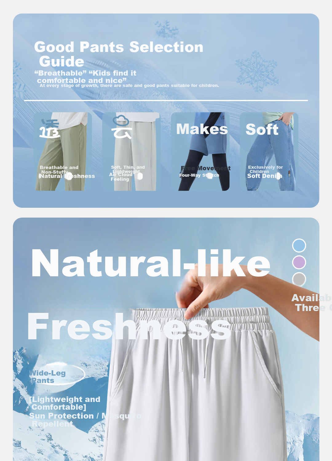 Disney Children's Sun Protection Set, 2025 Summer New Style, Cool And Breathable Girls' Sun Protection Jacket, Heightening And Slimming Wide-Leg Pants for Girls 17