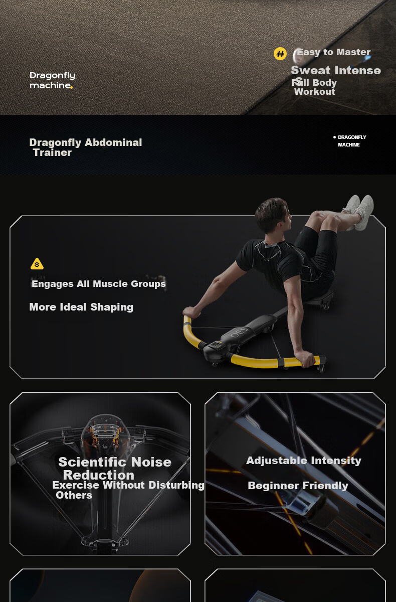 OES Ab Wheel Dragonfly Machine Fat Burning Abdominal Muscle Trainer Automatic Rebound Ab Roller Home Fitness Equipment 8