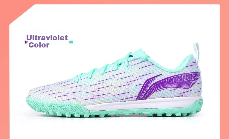 Li-Ning Football Shoes Studs Adult Men Women Children Qixie 3 Youth Primary School Professional Cleats White 43.5 27