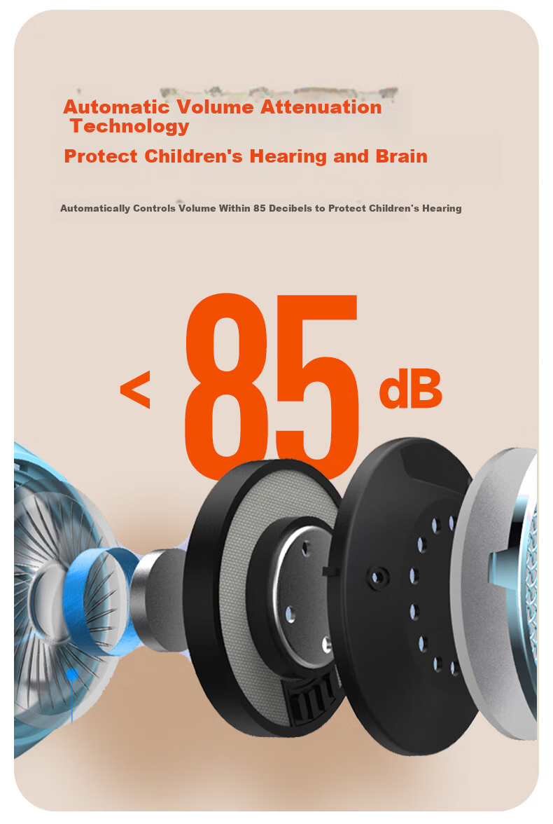 JBL JR Free Open-Ear Wireless Neckband Kids Headphones Non-In-Ear Bluetooth Ear-Hook Student Study Online Class Sports Music Ear Protection Parent-Child Education Sky Blue Purple 8