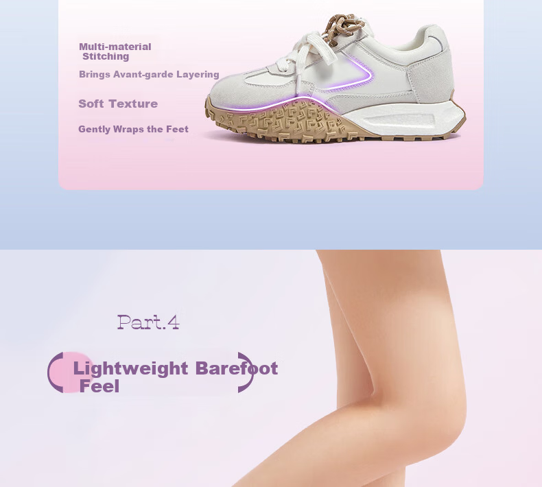 CAMEL Women's Training Shoes Mixed Color Lightweight Casual Sneakers L25A255136 Beige/Red/Blue Size 36 5