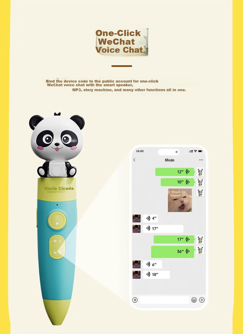 CICADA UNCLE Q5L Children's Educational Reading Pen DIY Picture Book Early Learning Machine AI Smart Educational Toy 9