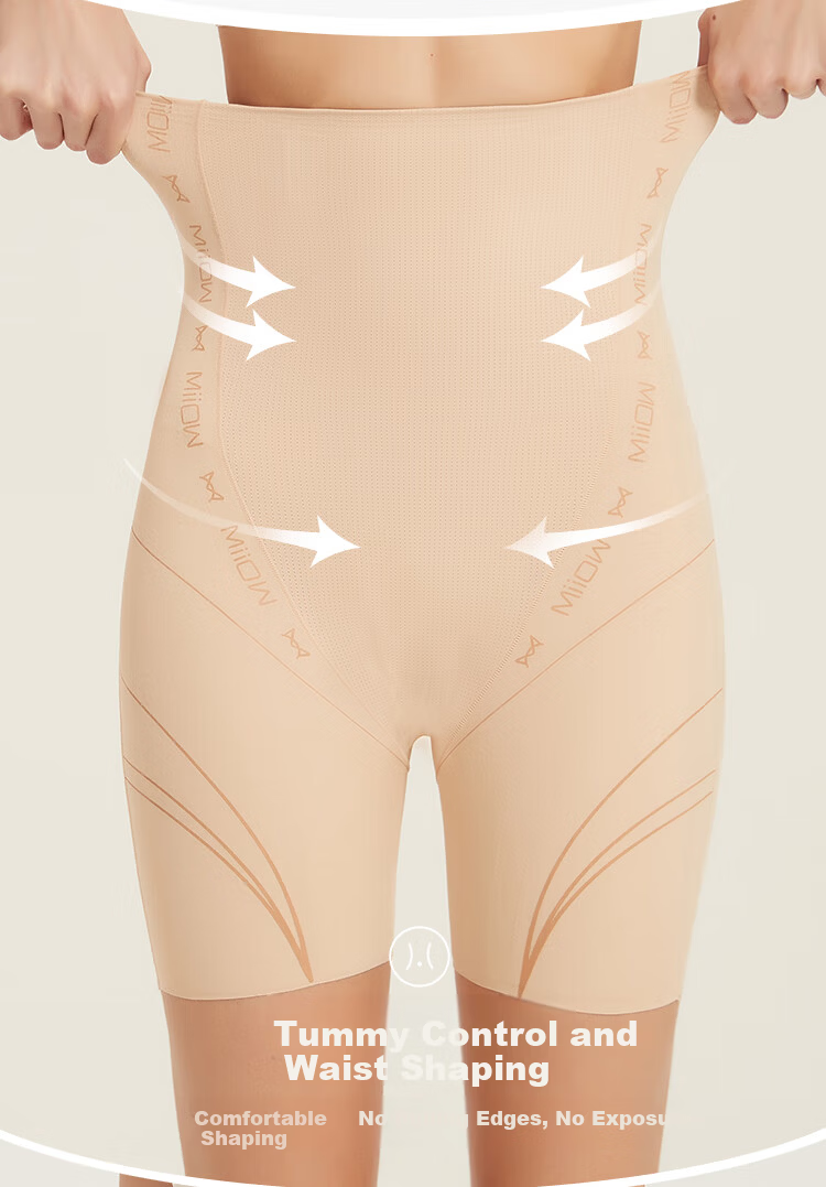 MiiOW Autumn Winter High Waist Women's Underwear High Elastic Comfortable Seamless Shaping Body Sculpting Strong Abdomen Control Hip Lift Pants M 5