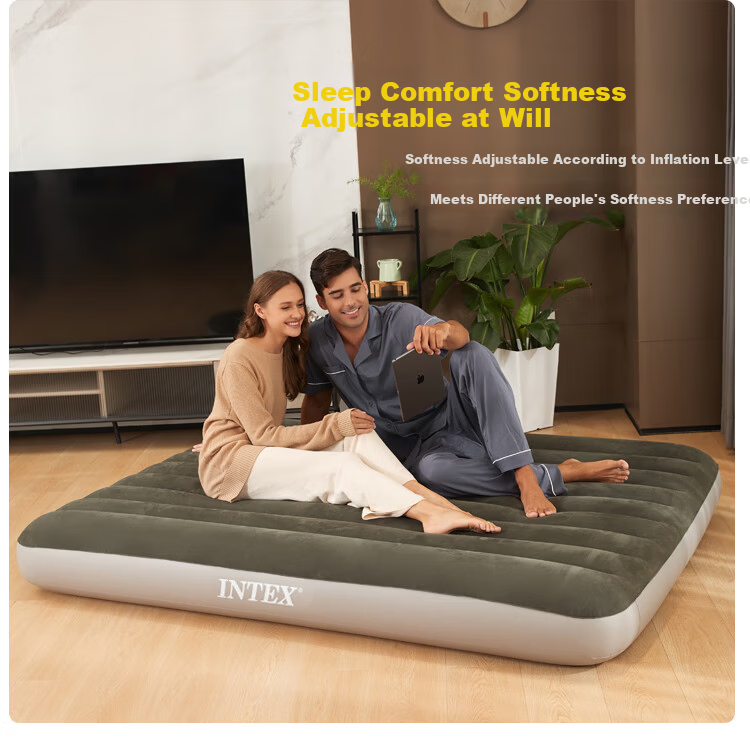 INTEX Automatic Inflatable Mattress Tent Camping Pad Outdoor Air Bed Home Nap Inflatable Mattress Foldable Bed 6