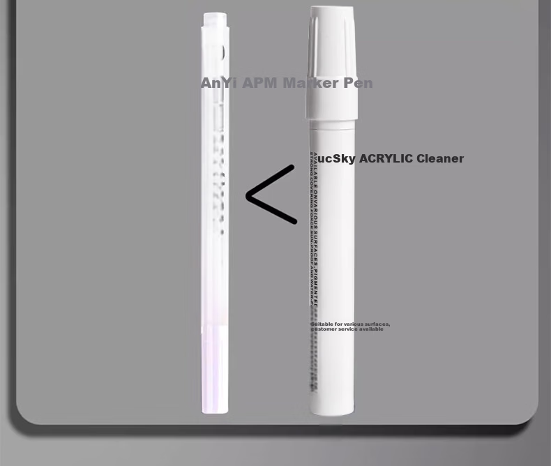Shuxing White Acrylic Highlighter Double-Ended Waterproof Fade-Resistant Art Marker for Students Drawing Graffiti Black Card Journal White Paint Pen Watercolor Pen 9