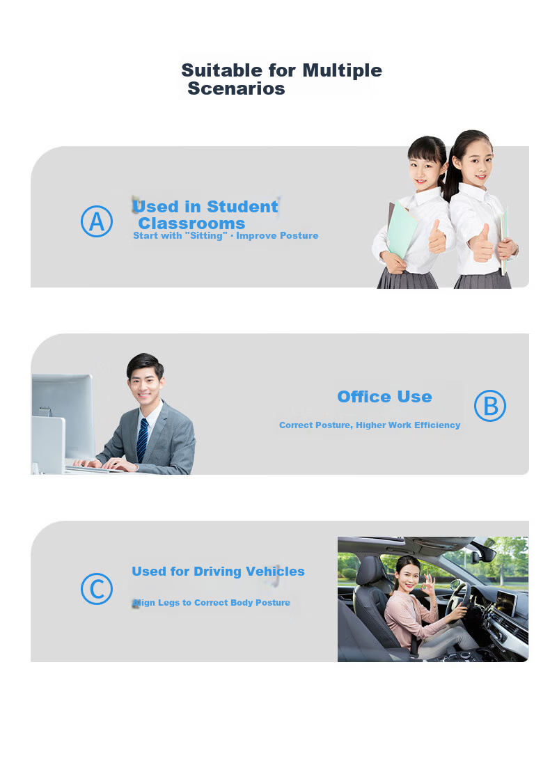 Gusi Lumbar Support Seat Cushion Integrated Backrest Ergonomic Breathable Chair Pad for Long Sitting Comfort 16