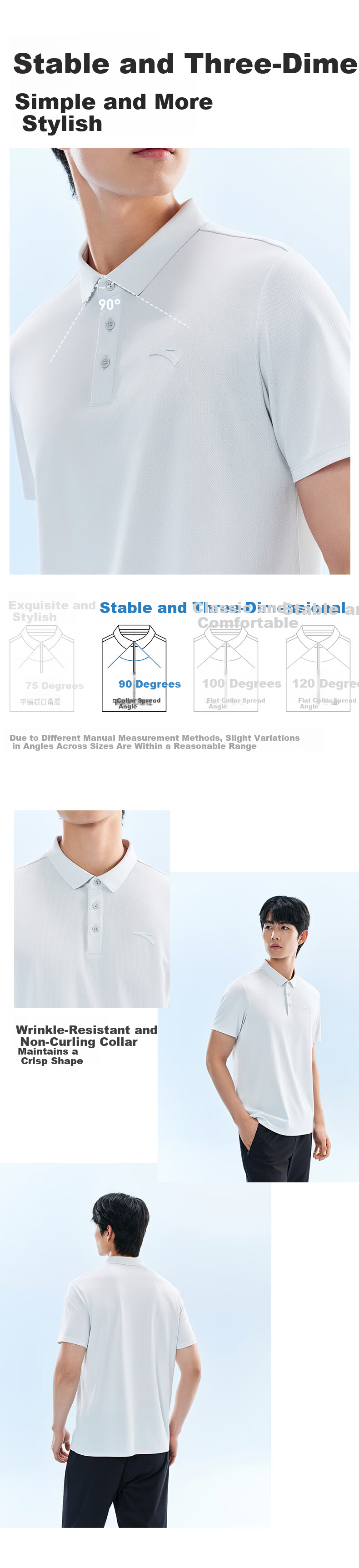 Anta Xingdong Polo | Quick-Dry Short Sleeve T-Shirt Men's Summer Breathable Collared Business Casual Commuter Top 11