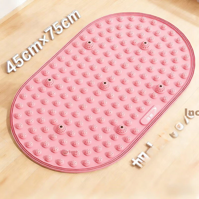 Chengyue Liquid Soft Gel Acupressure Board Ultra Slow Running Foot Massage Mat Sole Acupoint Relaxation Toe Pink CY-621
