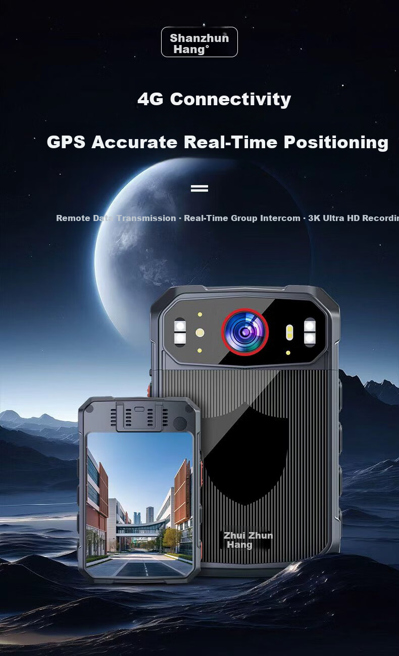 Zhunhang 4G Law Enforcement Recorder with GPS Beidou Positioning Remote Monitoring Audio Real-time Dispatch Camera G5-64G 1