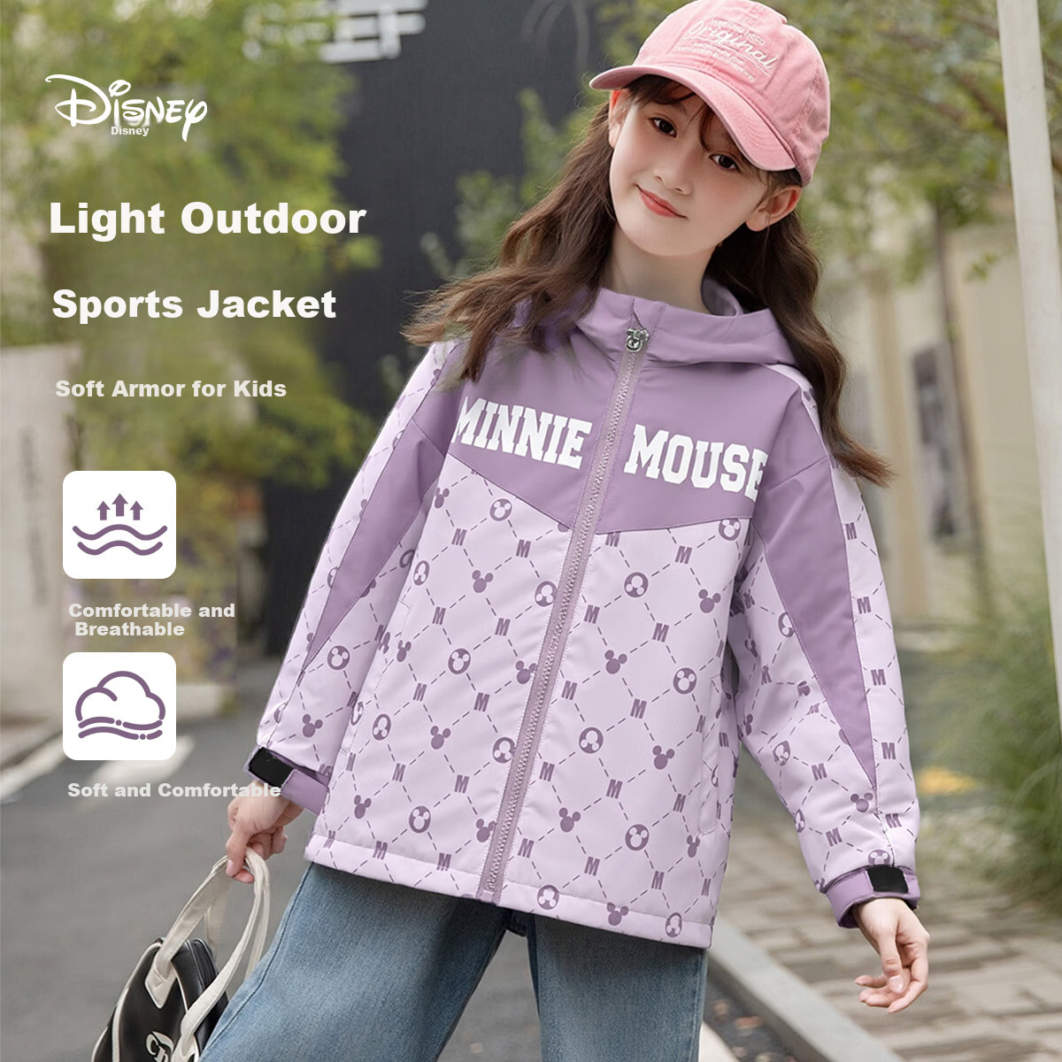 Disney Kids Autumn Winter Girls' Two-Piece Fleece Cotton Jacket Set 2026 Season Big Kids Baby Coat