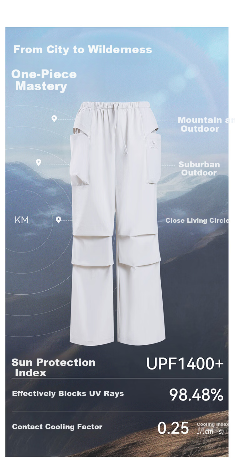 CAMEL Outdoor Quick-Dry Military Pants for Women Spring Summer 2026 Breathable Cooling Sun-Protective Hiking Pants 5011 (Dilireba Edition) 9
