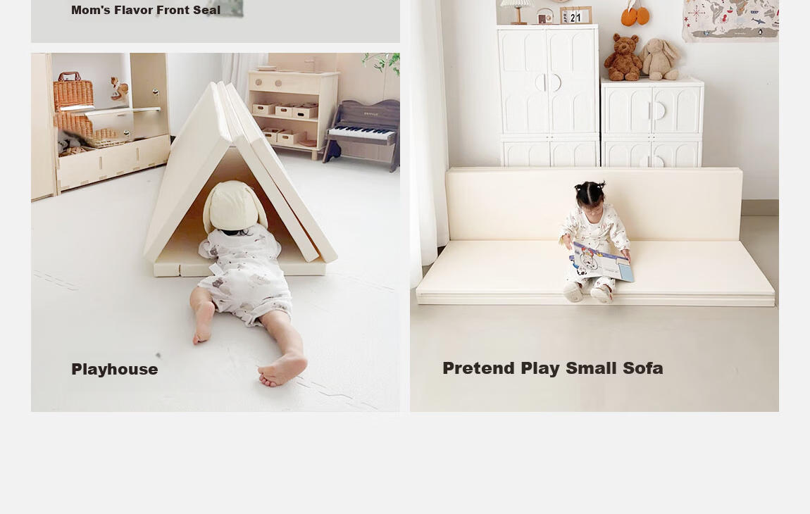 Yuelianggushi LUNASTORY Crawling Mat, Non-Slip Play Mat for Infants, Foldable Mat for Babies, Children's IXPE Anti-Fall Floor Mat, 240*200*4cm 38