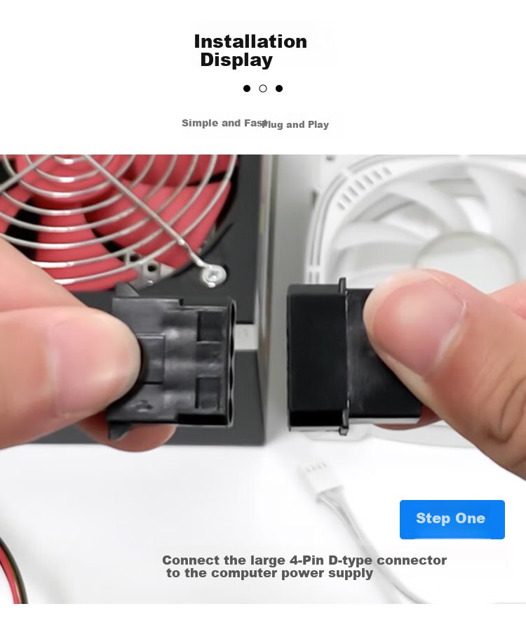 LinkStone PC Case Fan Power Cable Large 4-Pin to Small 4-Pin Desktop Computer Fan Splitter Hub IDE Large 4-Pin to Small 3-Pin Adapter Cable 27cm 8