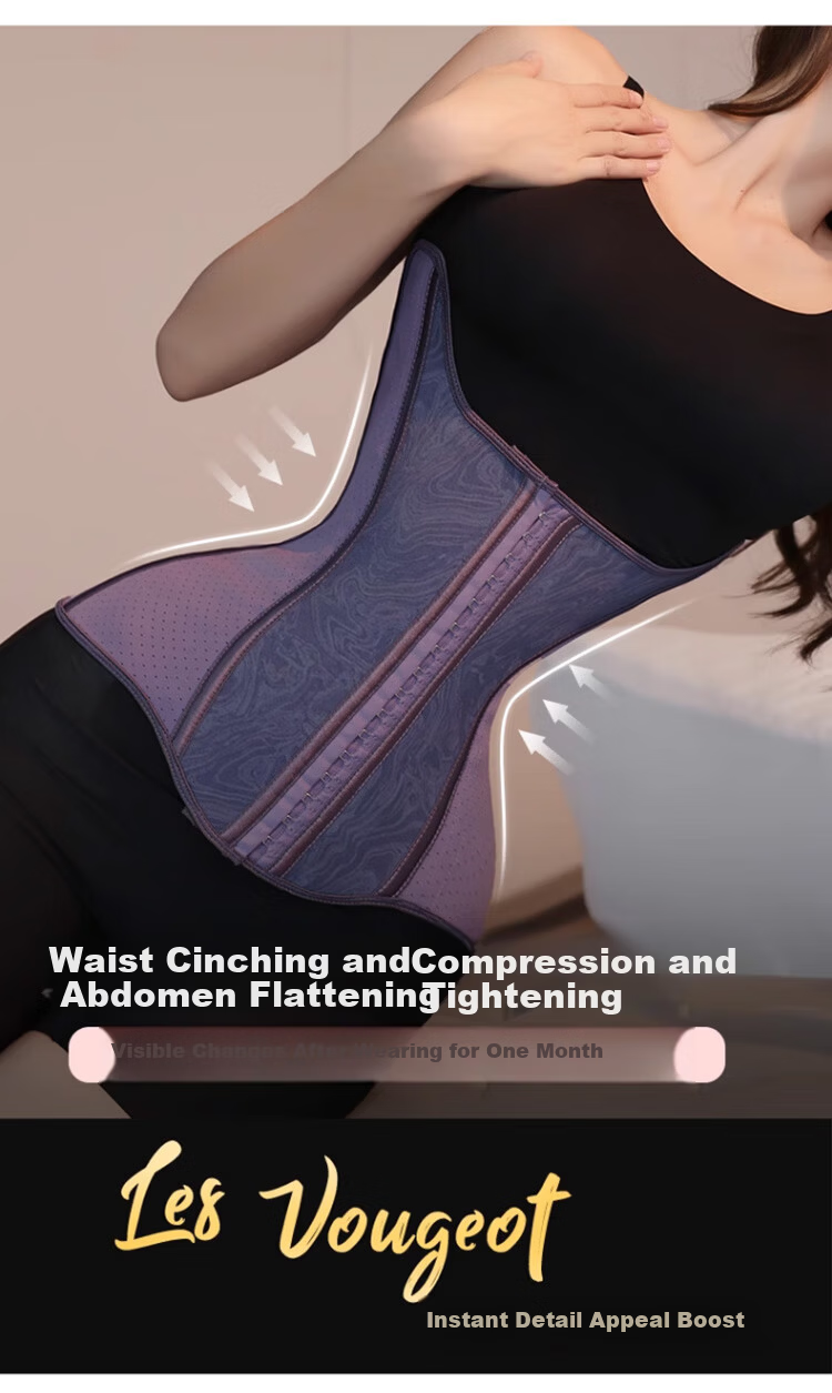 GRACEWELL Strong Abdominal Binder Slimming Summer Thin Waist Trainer for Prolonged Sitting Waist Support Fitness Waist Belt Purple M 10