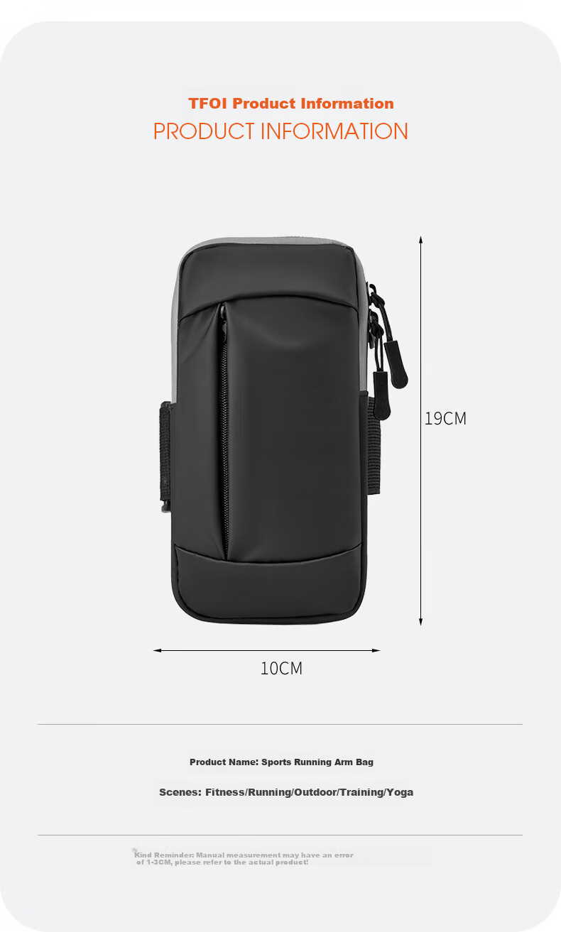 TFO 6th Generation Sports Arm Bag Crossbody Phone Bag Fitness Running Arm Pouch G9202314 Gray 8