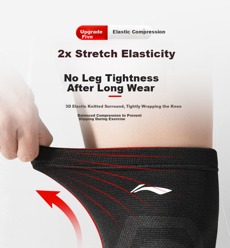 Li-Ning Knee Brace Sports Summer Thin Men Women Running Meniscus Injury Joint Cold Legs Mountaineering Basketball Badminton Special 16